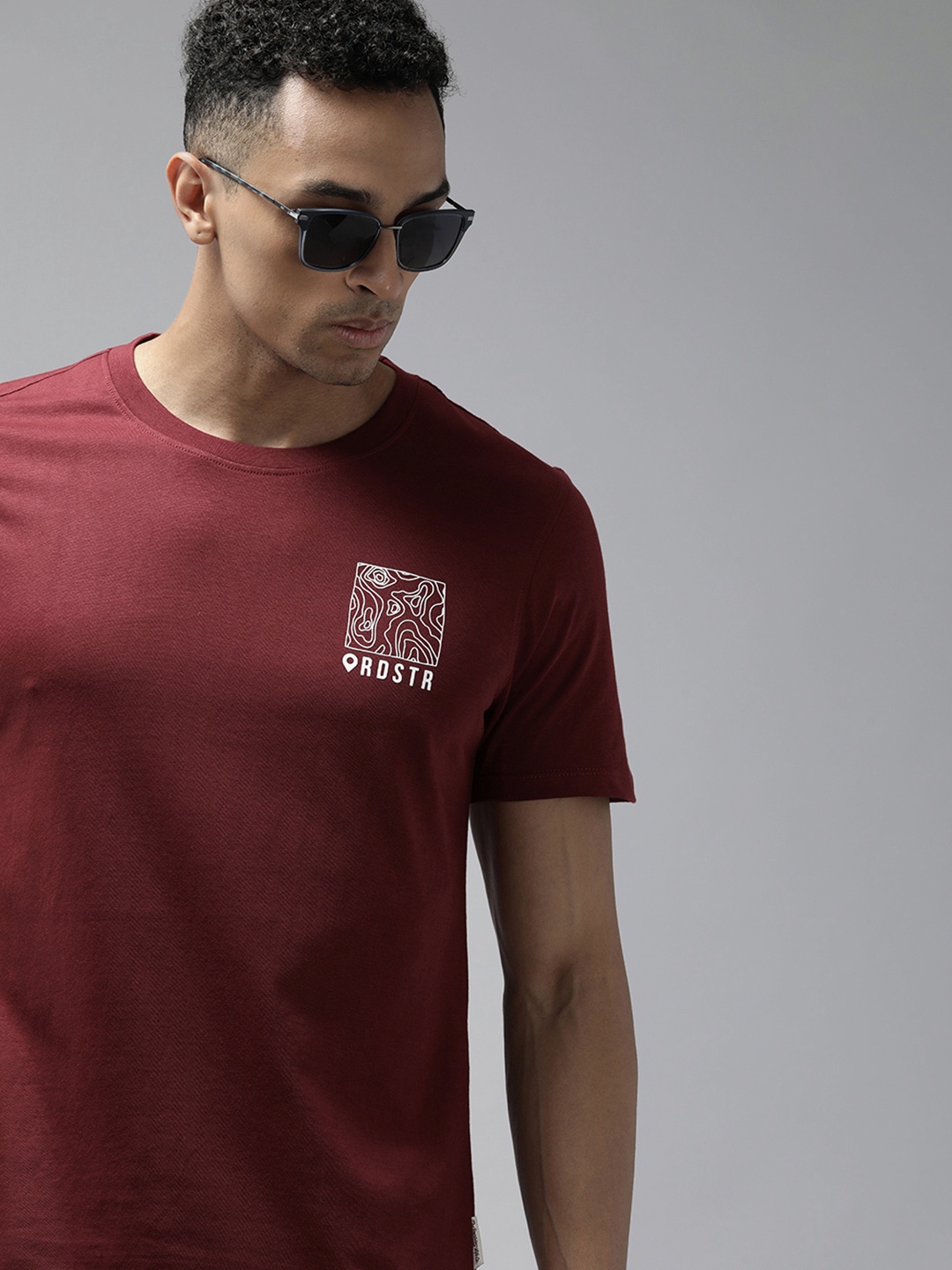 

The Roadster Lifestyle Co. Pure Cotton T-shirt, Maroon