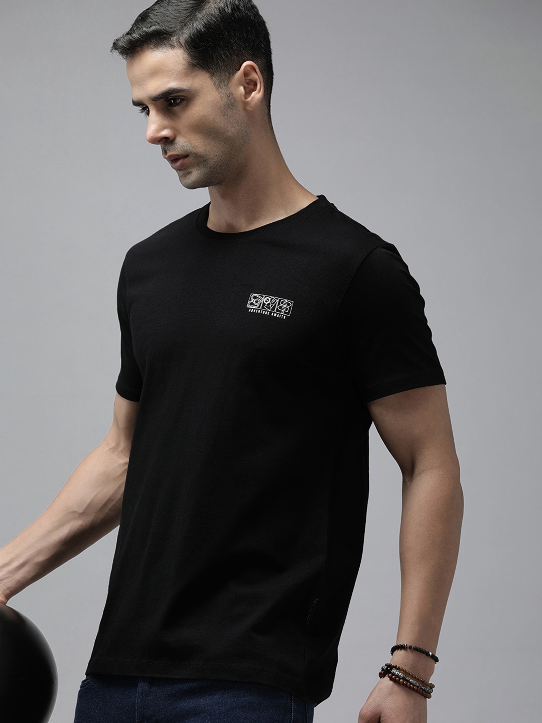 

The Roadster Lifestyle Co. Pure Cotton T-shirt, Black