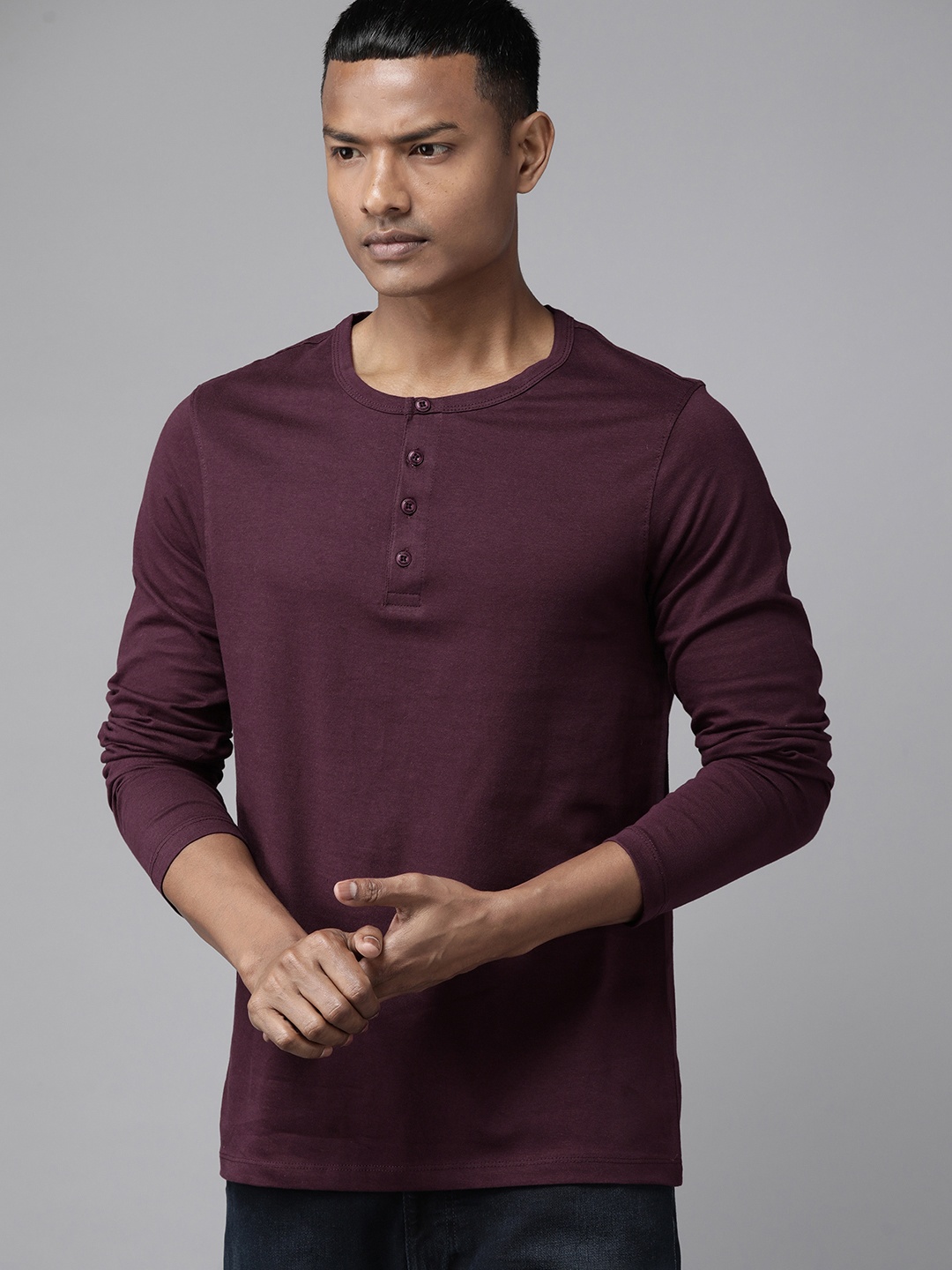 

The Roadster Lifestyle Co. Pure Cotton T-shirt, Burgundy