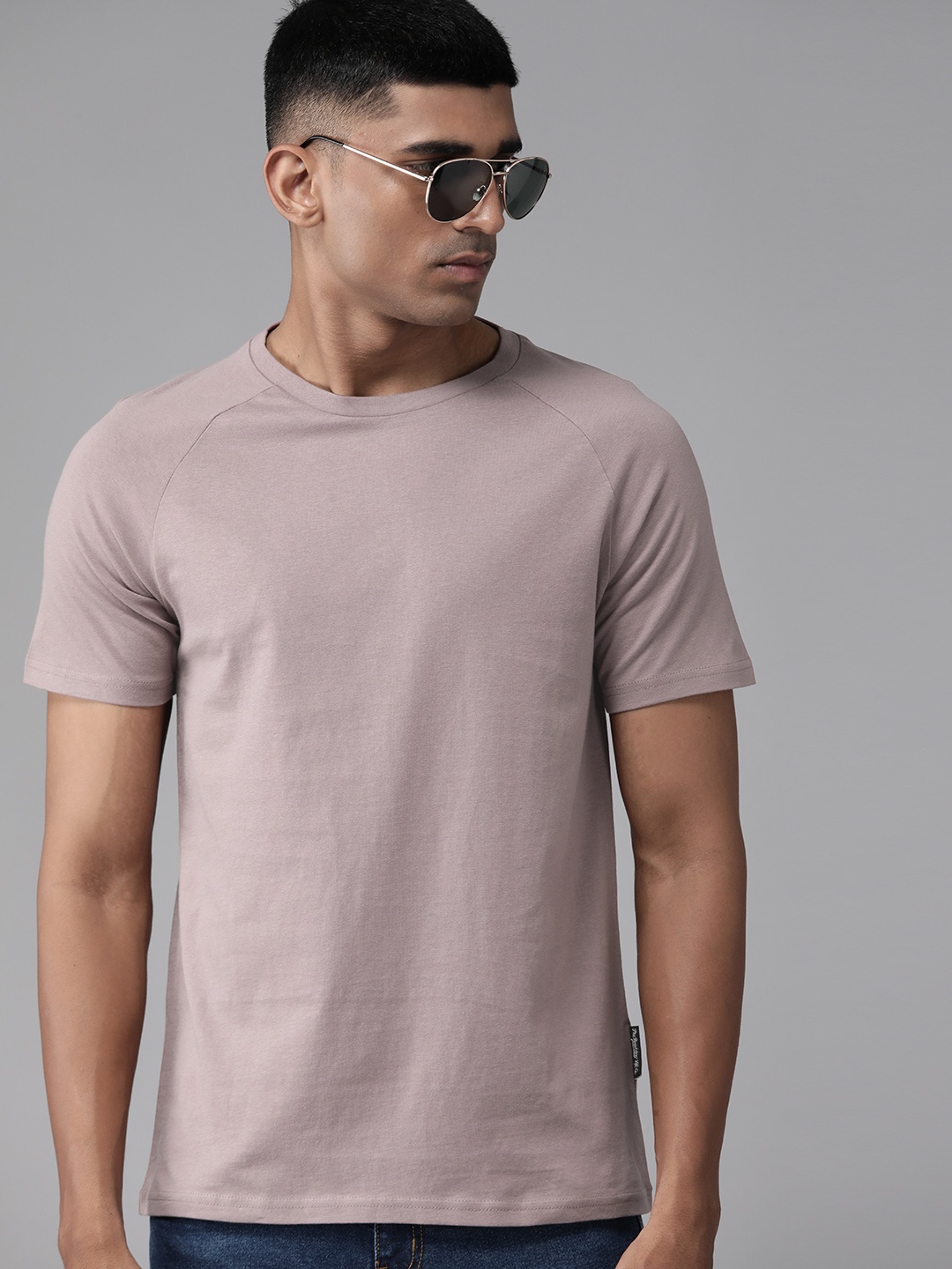 

The Roadster Lifestyle Co. Pure Cotton Raglan Sleeve T-shirt, Mauve