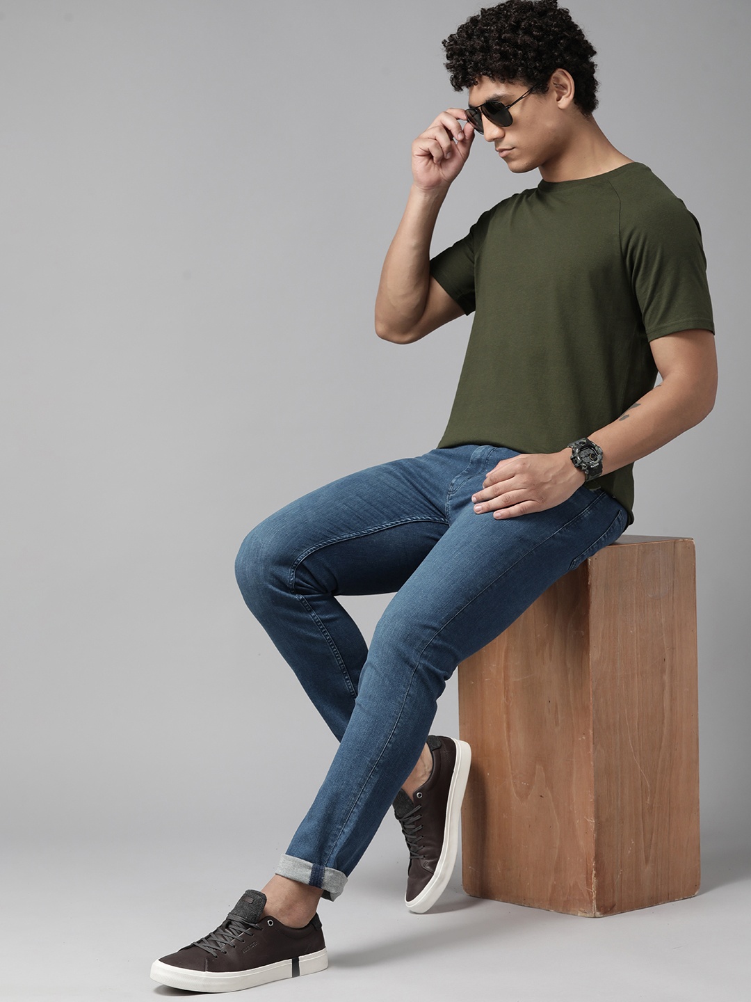

The Roadster Lifestyle Co. Pure Cotton T-shirt, Olive