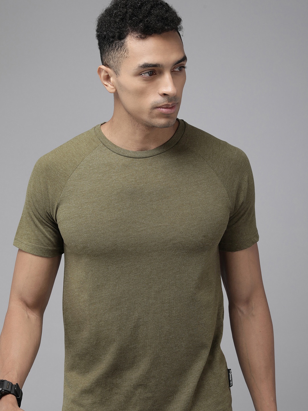 

The Roadster Life Co. Raglan Sleeves T-shirt, Olive