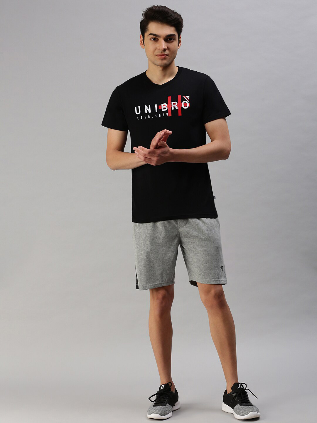 

Ramraj Men Pure Cotton T-shirts with Shorts, Black
