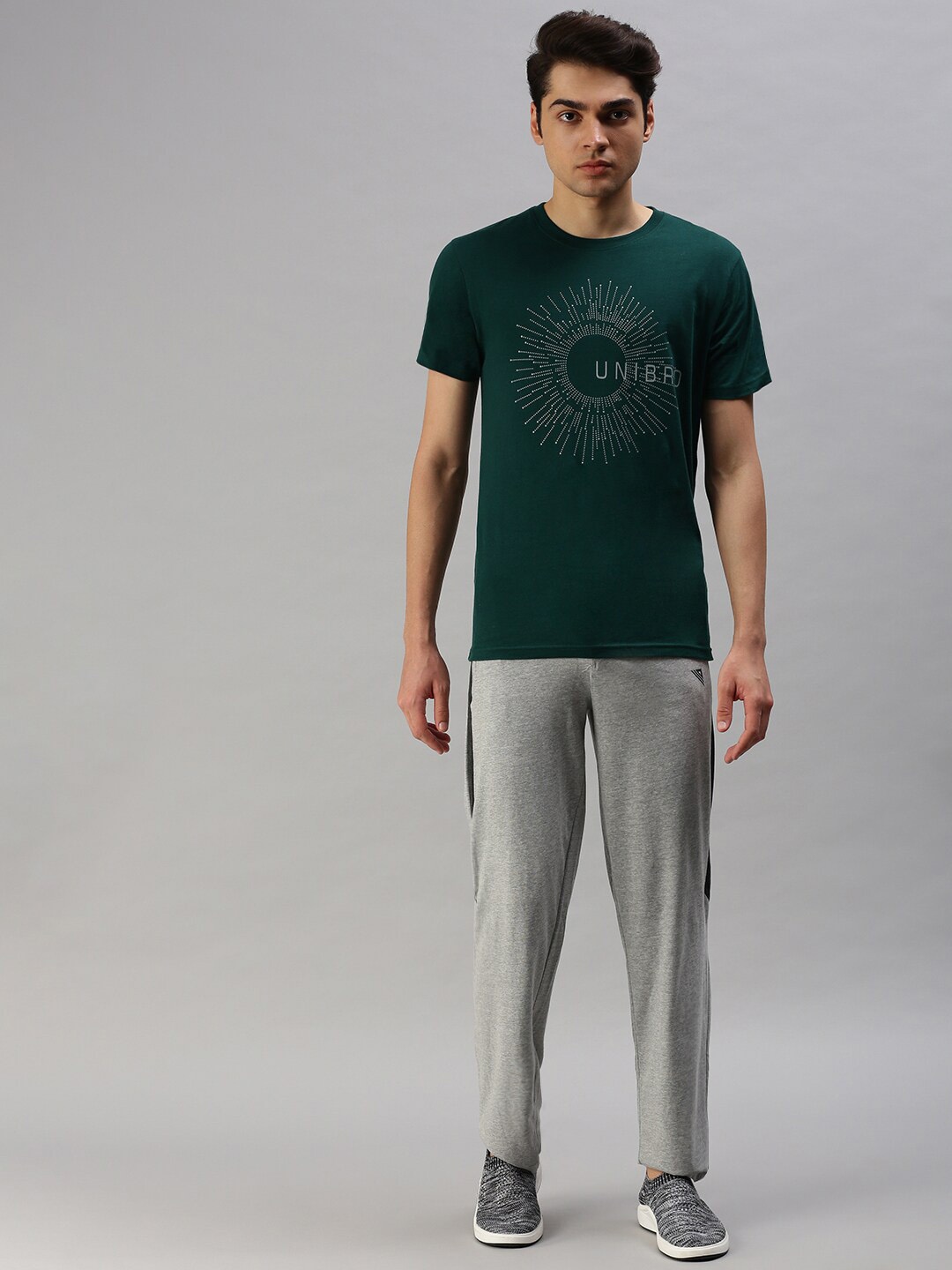 

Ramraj Men Pure Cotton T-shirts with Track Pant, Green