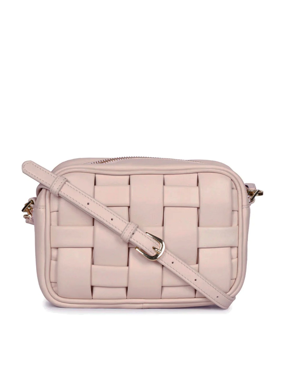 

Saint G Leather Structured Sling Bag, Pink