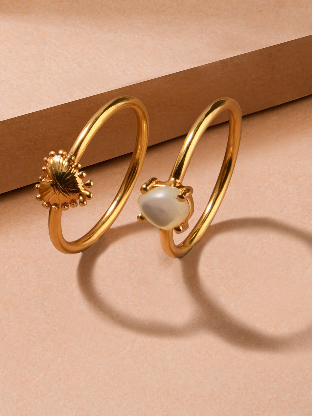 

Accessorize London Women 14K Gold Plated Z Healing Stone Ring