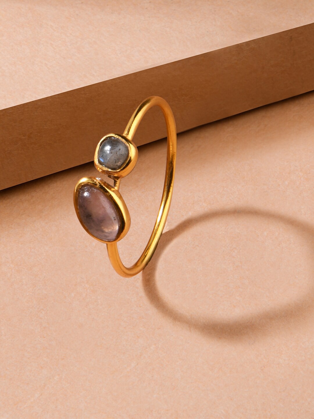 

Accessorize London Women 14K Gold Plated Z Healing Stone Ring