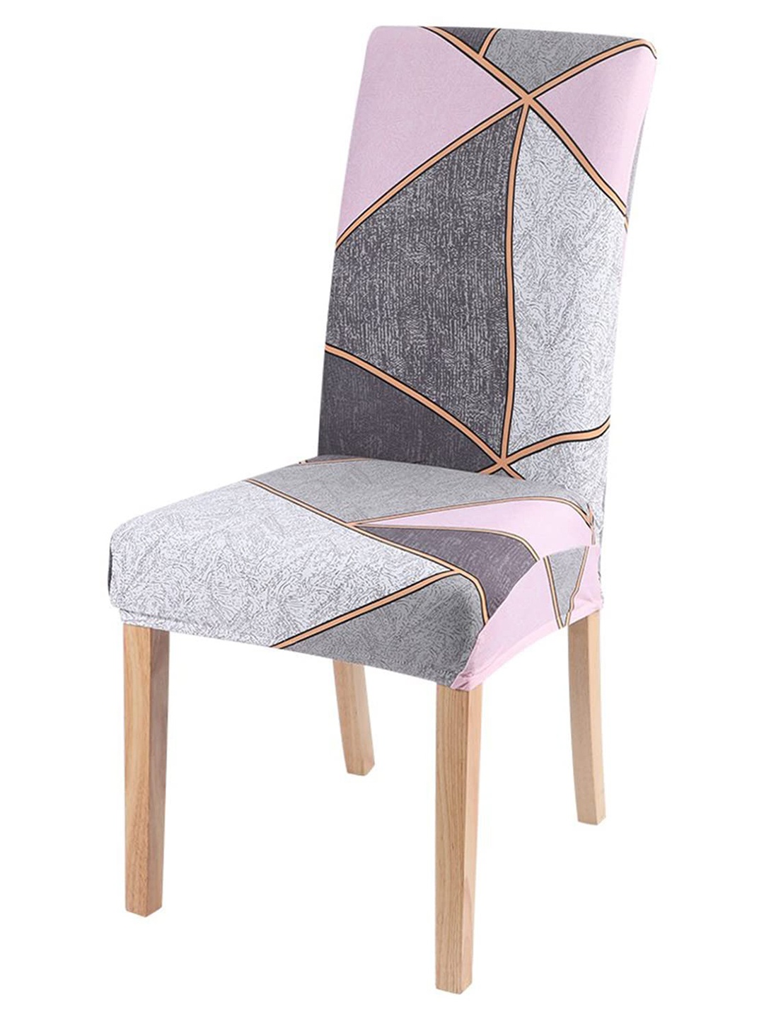 

HOUSE OF QUIRK Grey Printed Stretchable Removable Chair Cover