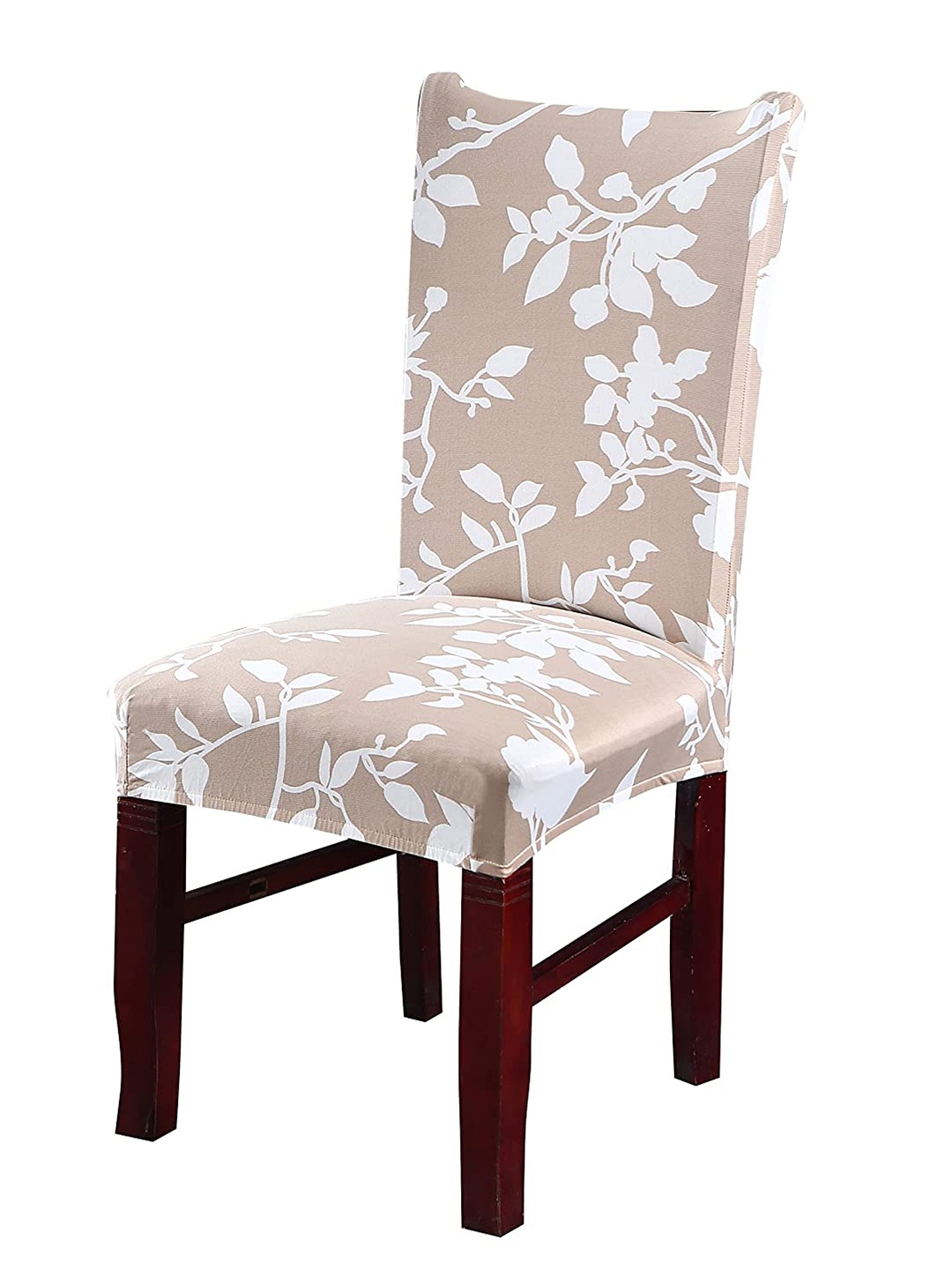 

HOUSE OF QUIRK Cream Printed Removable Chair Cover