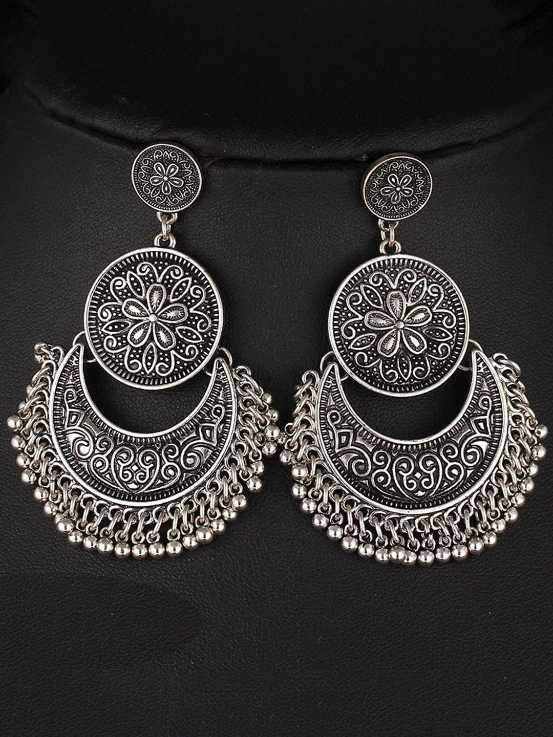 

Krelin Women Silver-Plated Classic Chandbalis Earrings