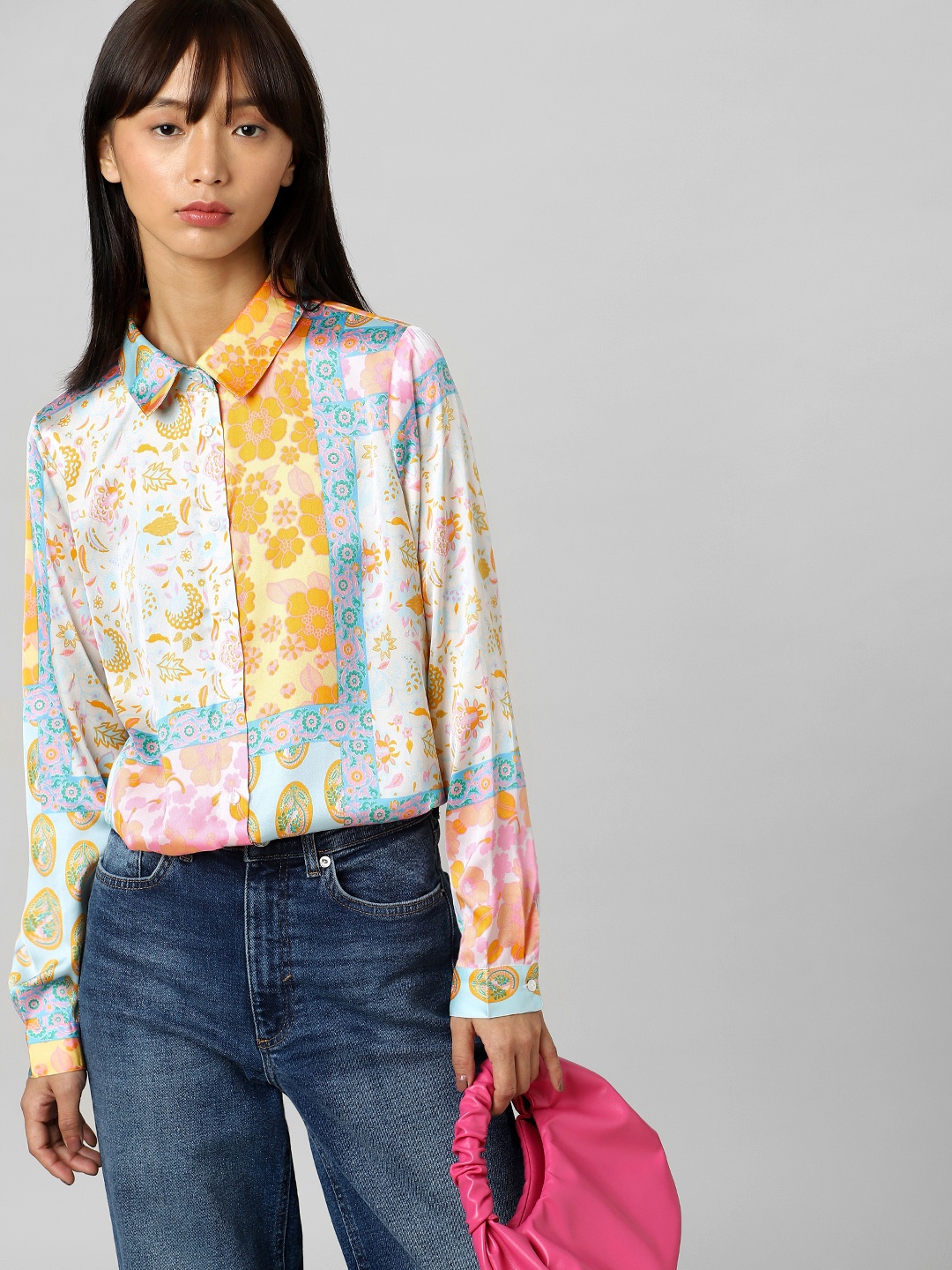 

ONLY Women Floral Printed Casual Shirt, Blue
