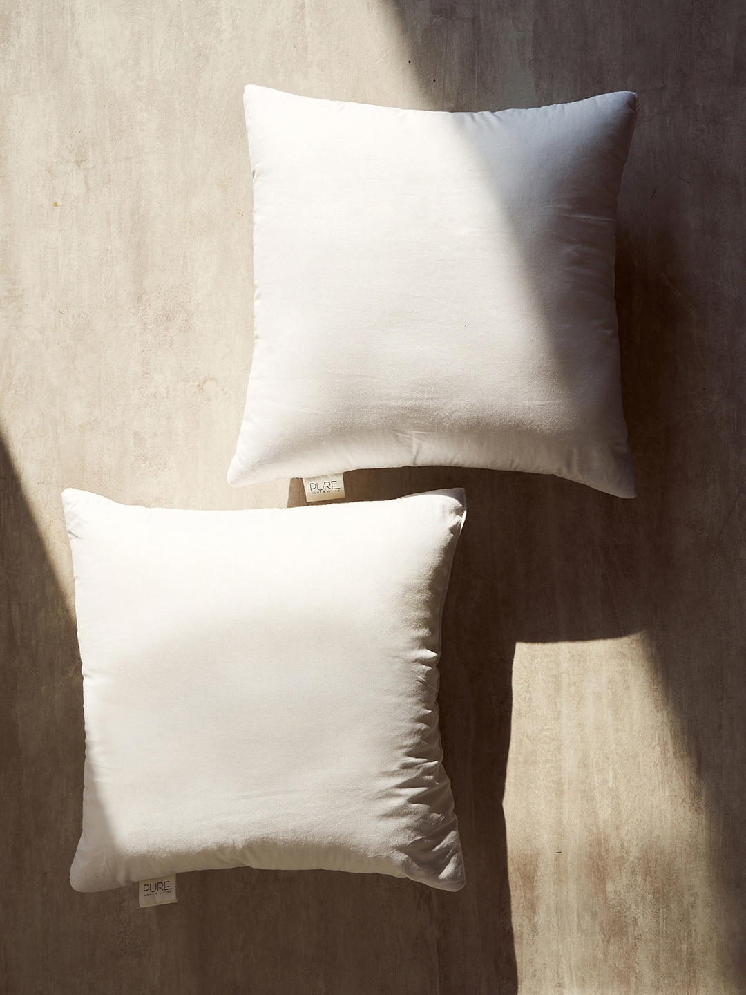 

Pure Home and Living Set Of 2 Cotton Cushions, White