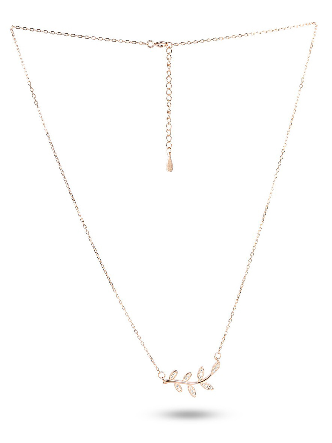 

PALMONAS Rose Sterling Silver Rose Gold-Plated Necklace