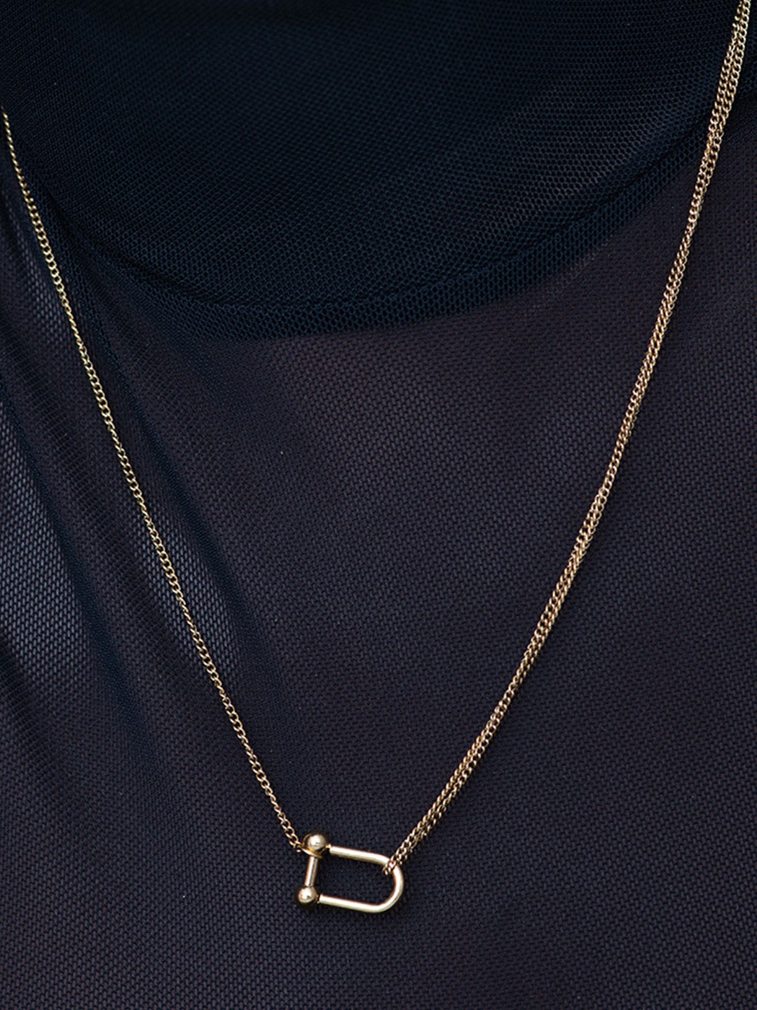 

PALMONAS 18k Gold Plated U Shape Necklace