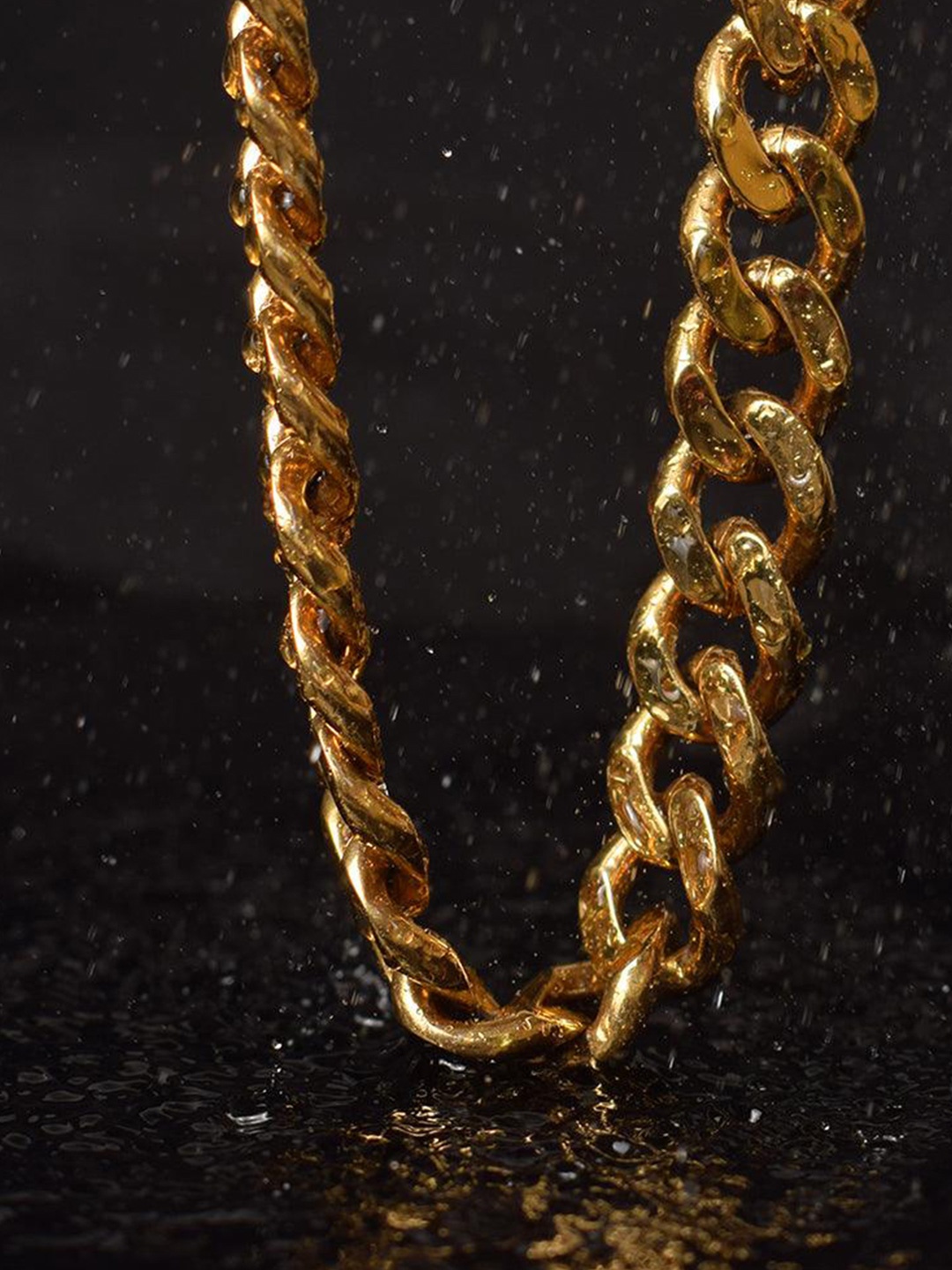 

PALMONAS 18k Gold Plated Bling Chain Necklace