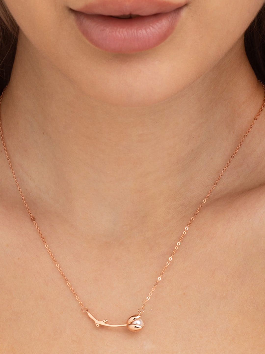 

PALMONAS Women 18K Rose Gold-Plated Sterling Silver Necklace