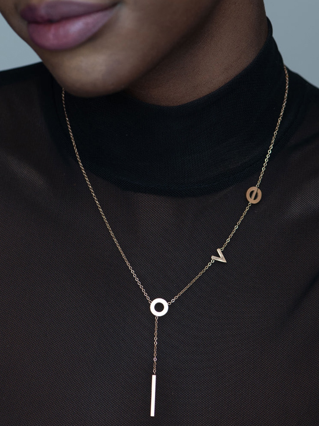 

PALMONAS Women 18K Rose Gold-Plated Necklace