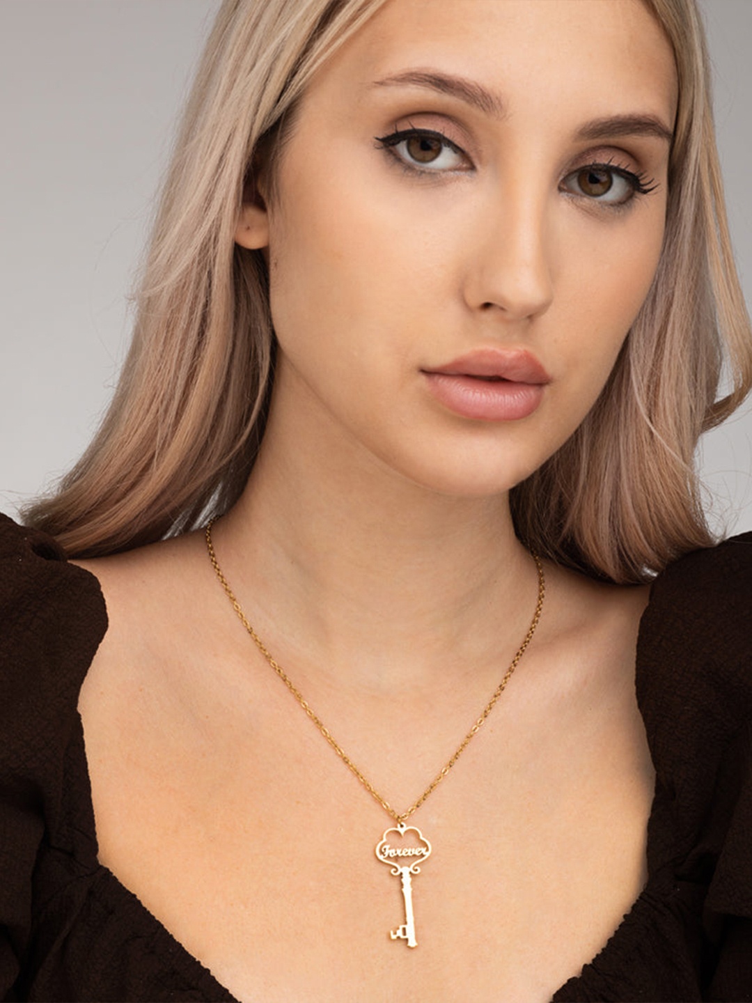 

PALMONAS 18k Gold-Plated Forever Key Chain