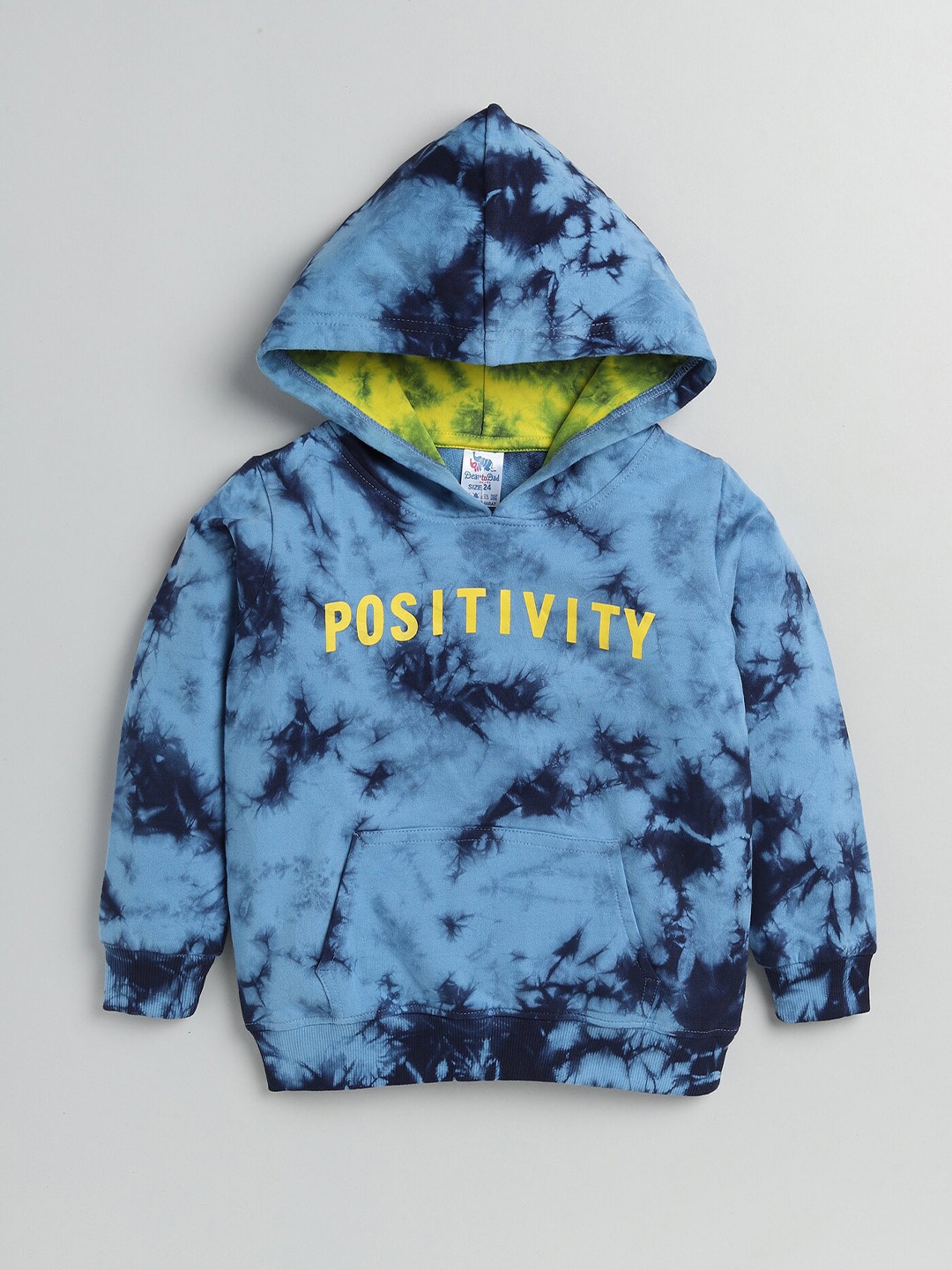 

Dear to Dad Boys Printed Hooded Cotton Sweatshirt, Blue