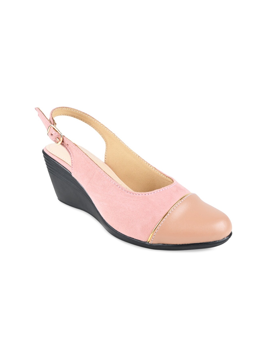 

Rocia Women Colourblocked Wedge Mules, Pink