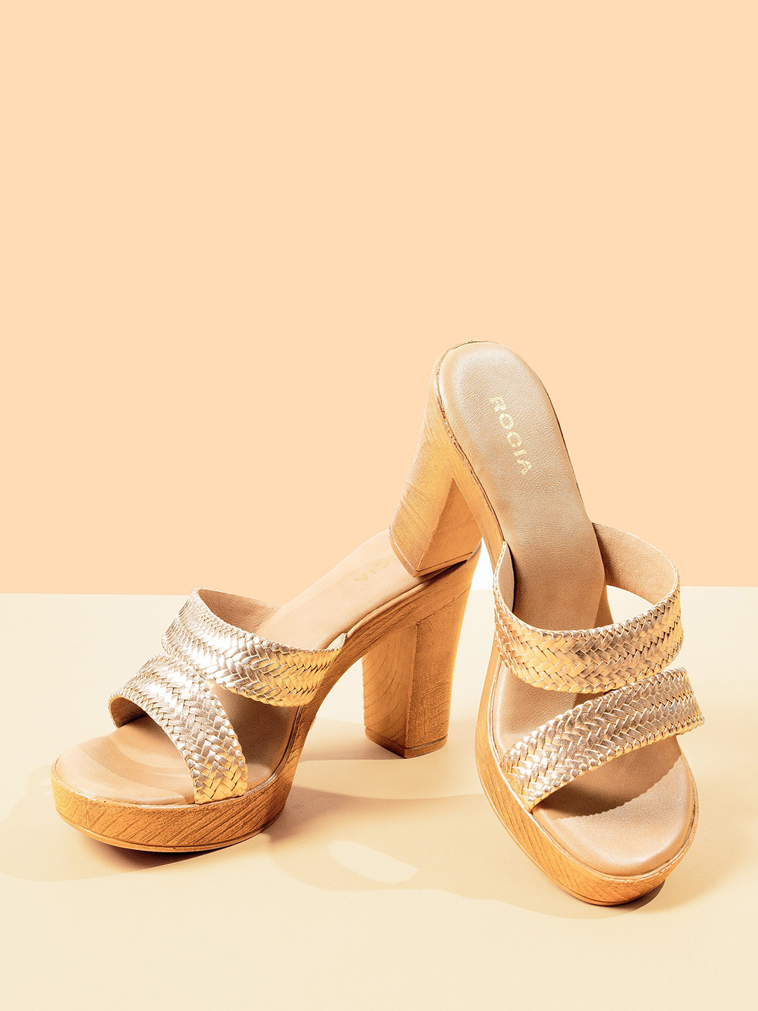 

Rocia Block Heels, Rose gold