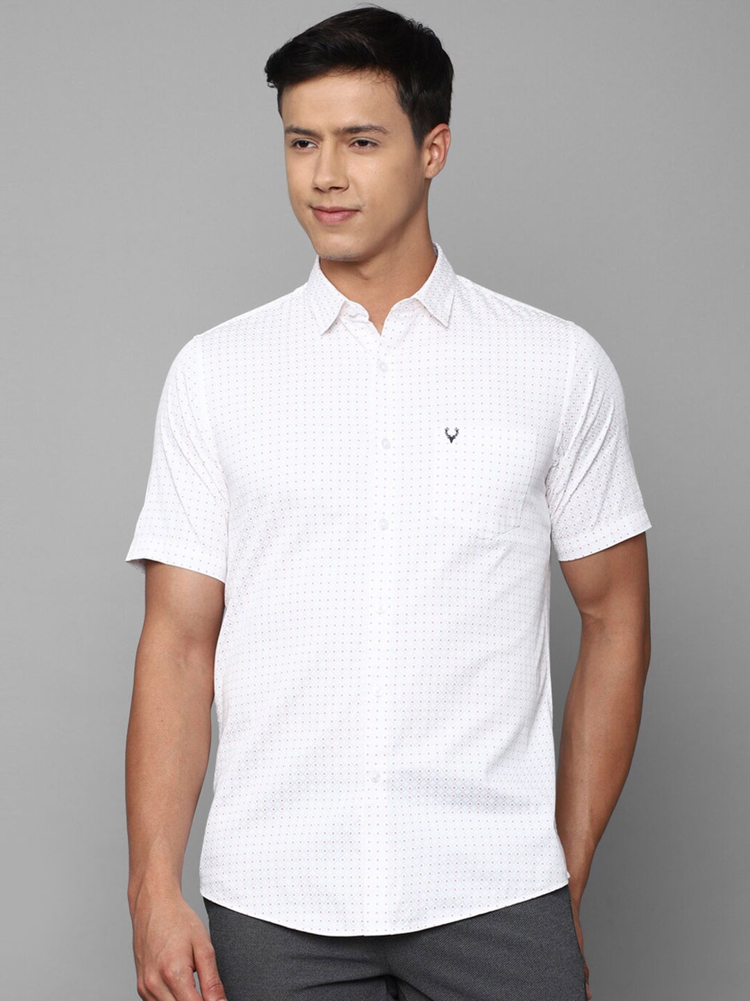 

Allen Solly Men Slim Fit Printed Casual Shirt, White