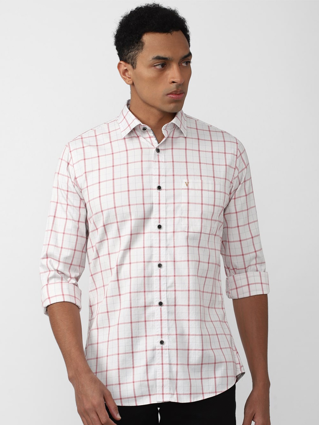 

Van Heusen Sport Men Tartan Checks Casual Shirt, White