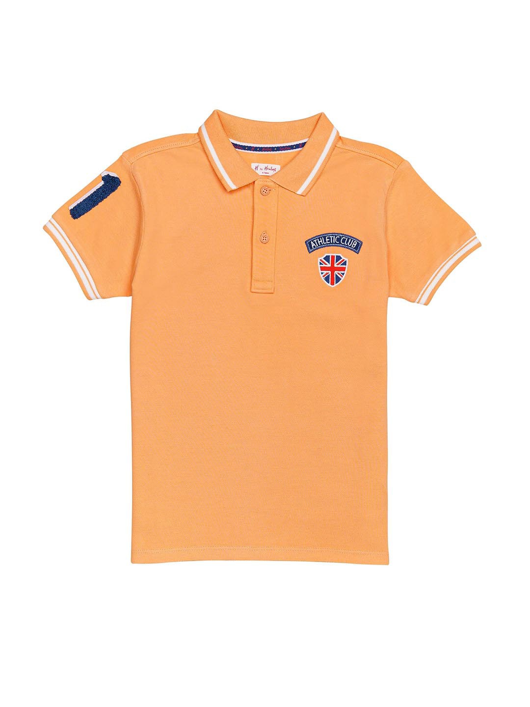 

H By Hamleys Boys Polo Collar Cotton T-shirt, Mustard