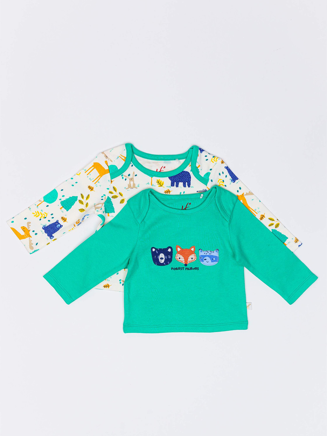 

H By Hamleys Kids Pack of 2 Printed Cotton T-shirt, Green