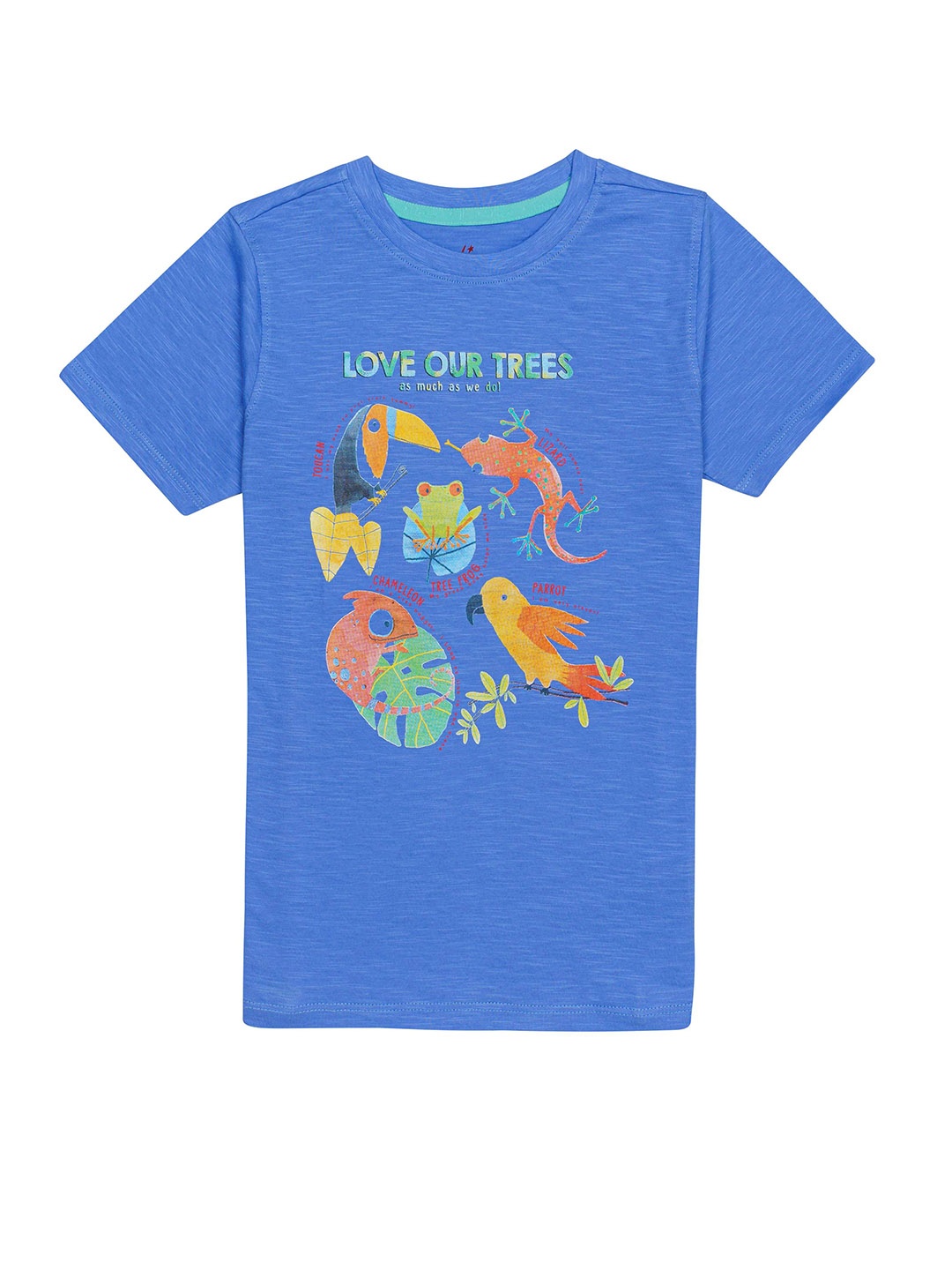 

H By Hamleys Boys Cotton Printed T-shirt, Blue