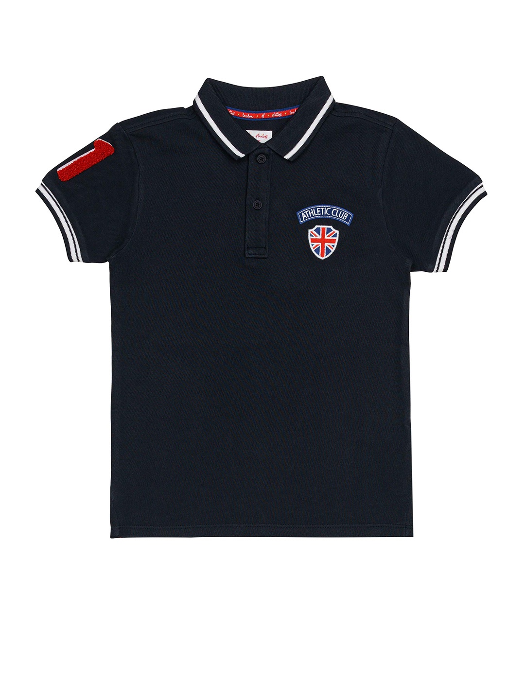 

H By Hamleys Boys Polo Collar Cotton T-shirt, Black