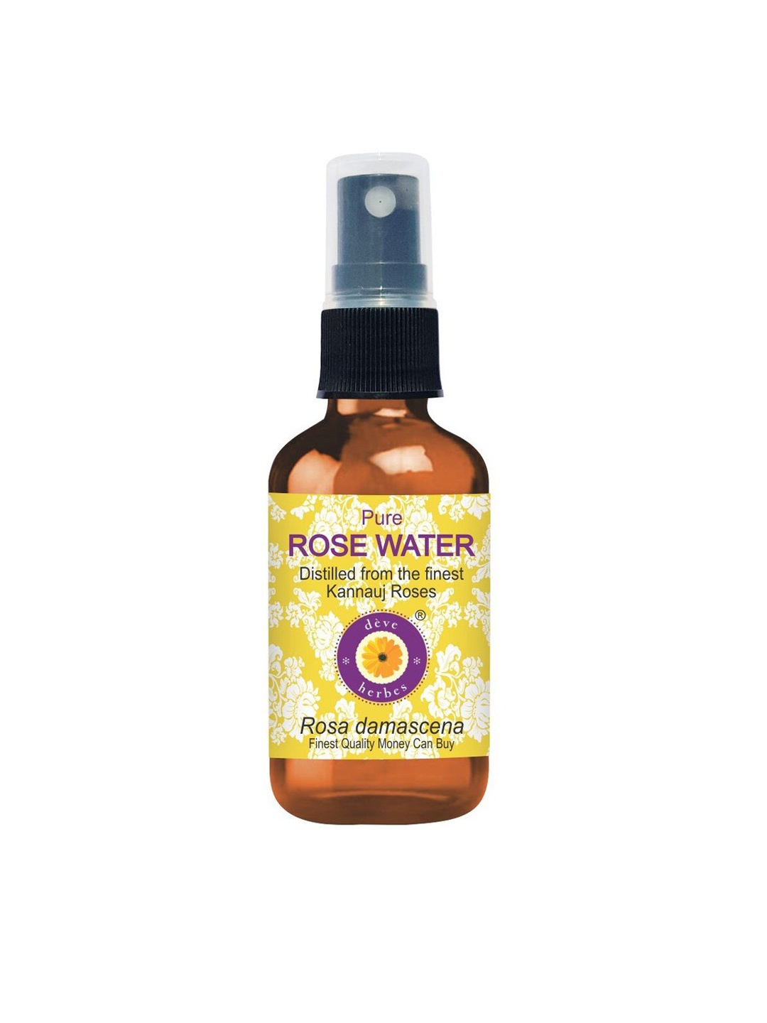 

Deve Herbes Natural Therapeutic Grade Pure Rose Water Hydrosol Toner - 100 ml, Yellow