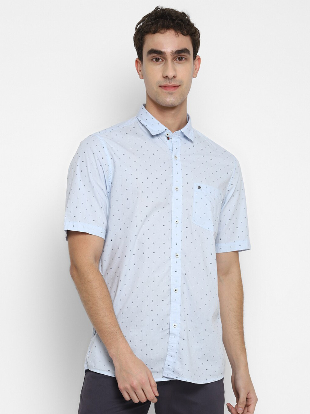 

Turtle Men Printed Casual Shirt, Blue