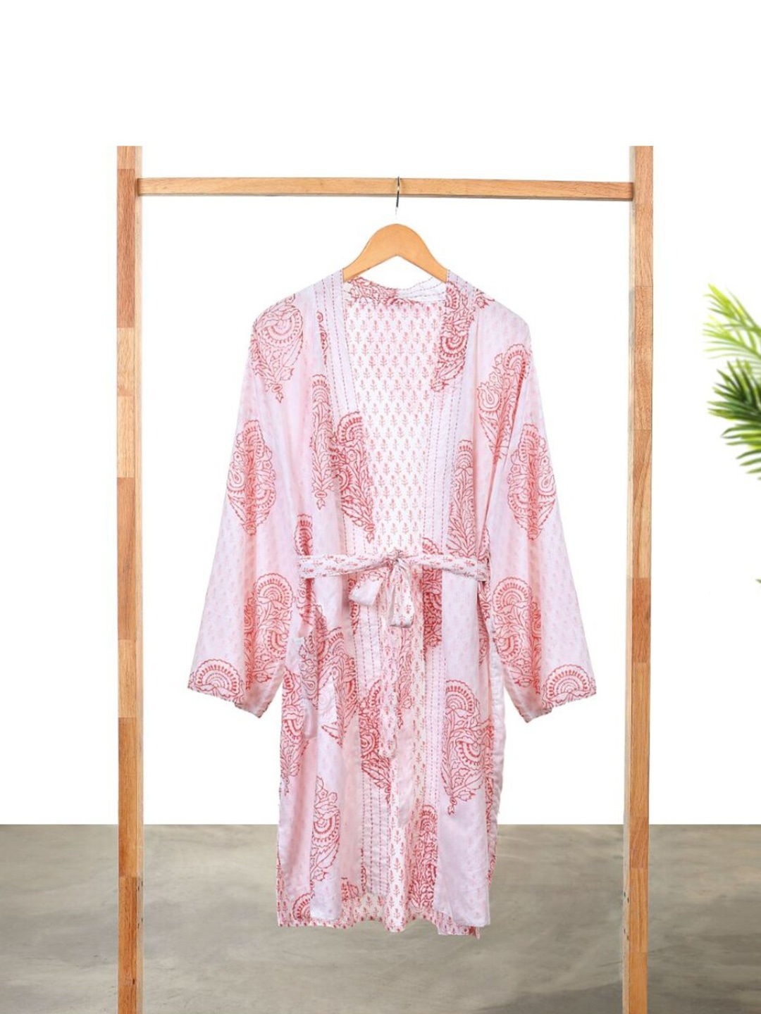 

Malabar Baby Women Block Printed Maternity Robe, White