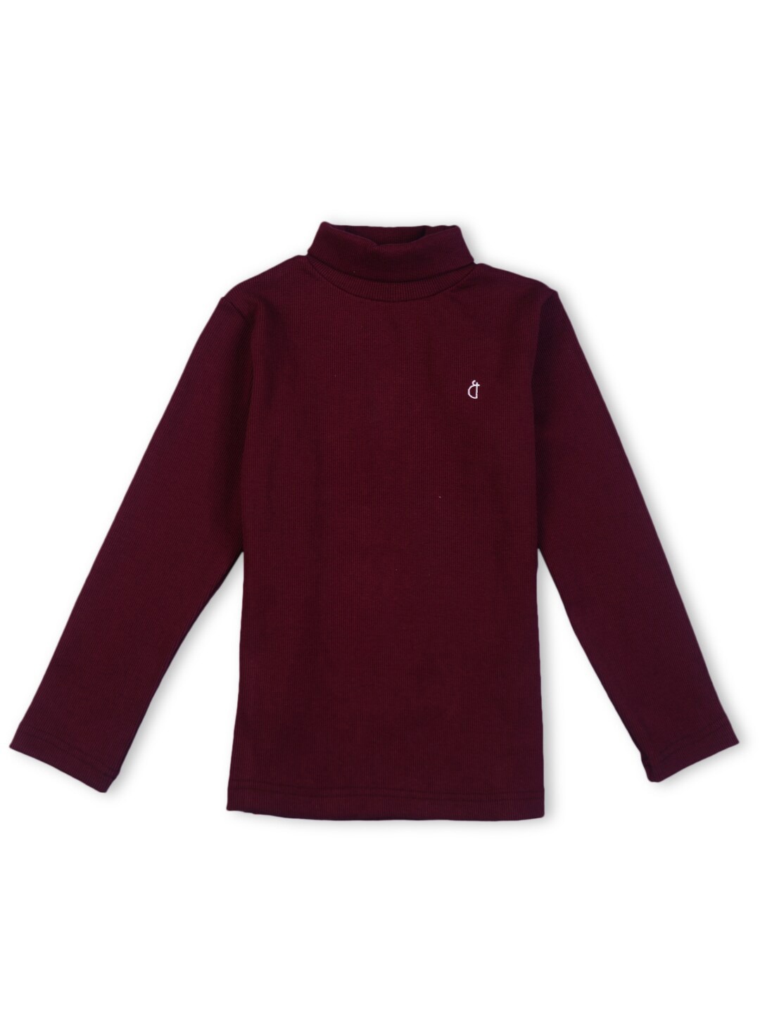 

Gini and Jony Boys Cotton High Neck T-shirt, Maroon