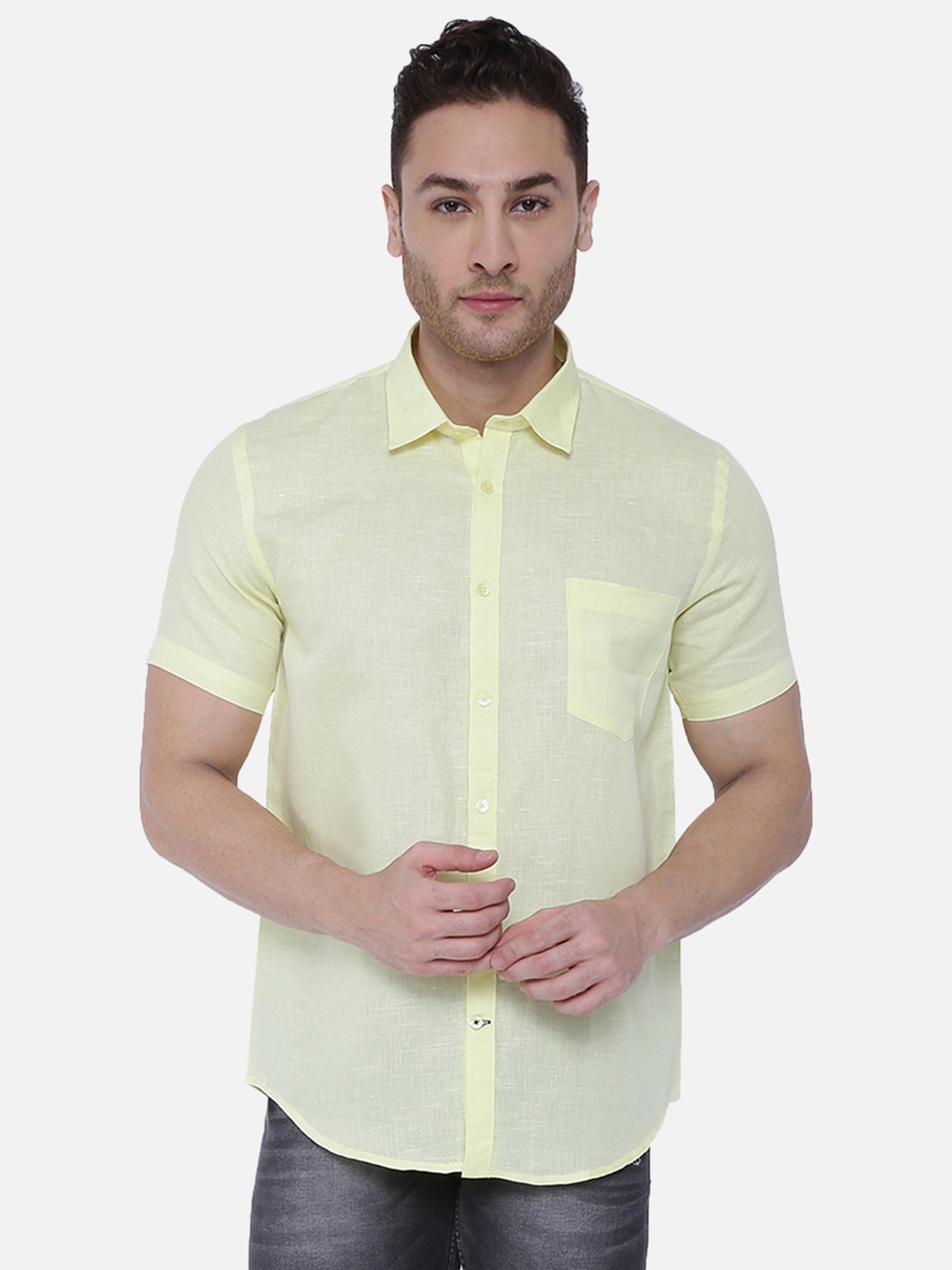 

Southbay Men Smart Tailored Fit Casual Shirt, Yellow