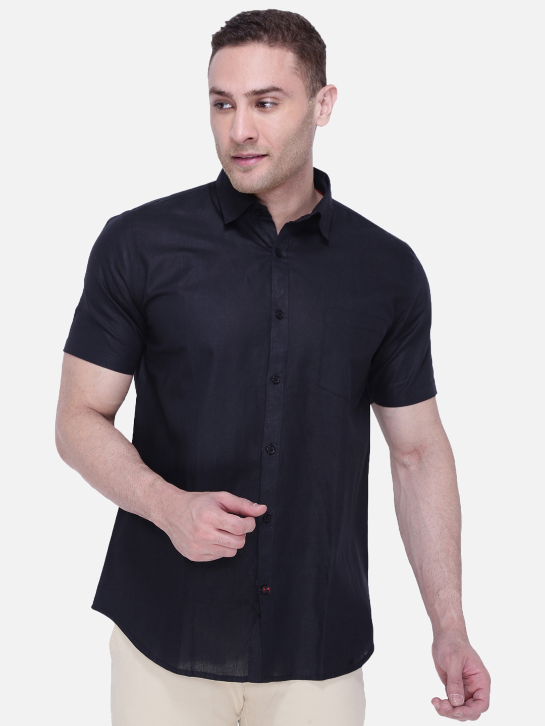 

Southbay Men Smart Tailored Fit Casual Shirt, Black