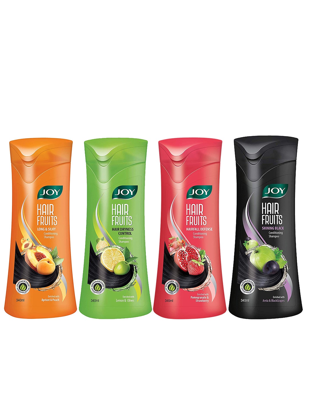 

JOY Set of 4 Hair Fruits Conditioning Shampoo - 340 ml each, Multi