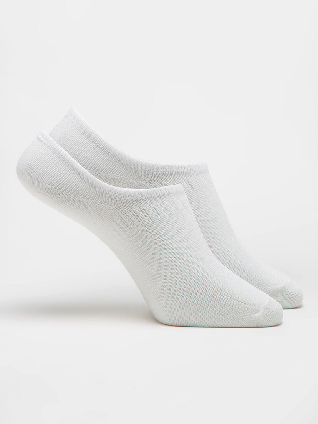 

J Style Women Pack Of 2 Ribbed Shoe Liners, White