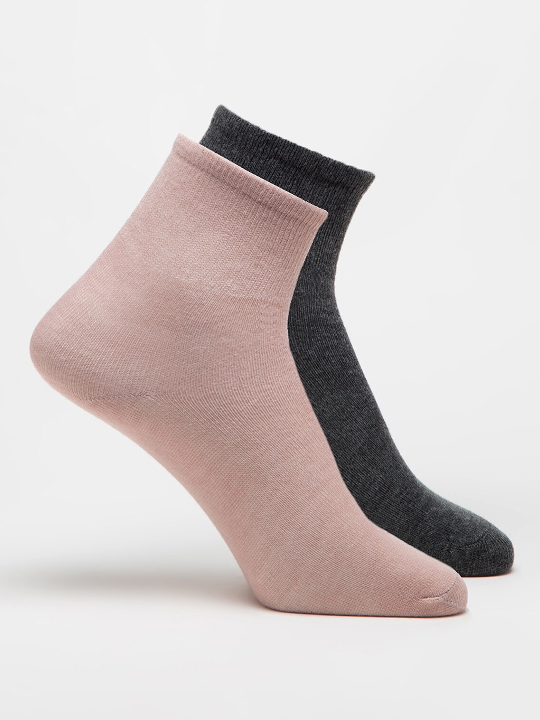 J Style Women Pack of 2 Ankle-Length Socks, Multi