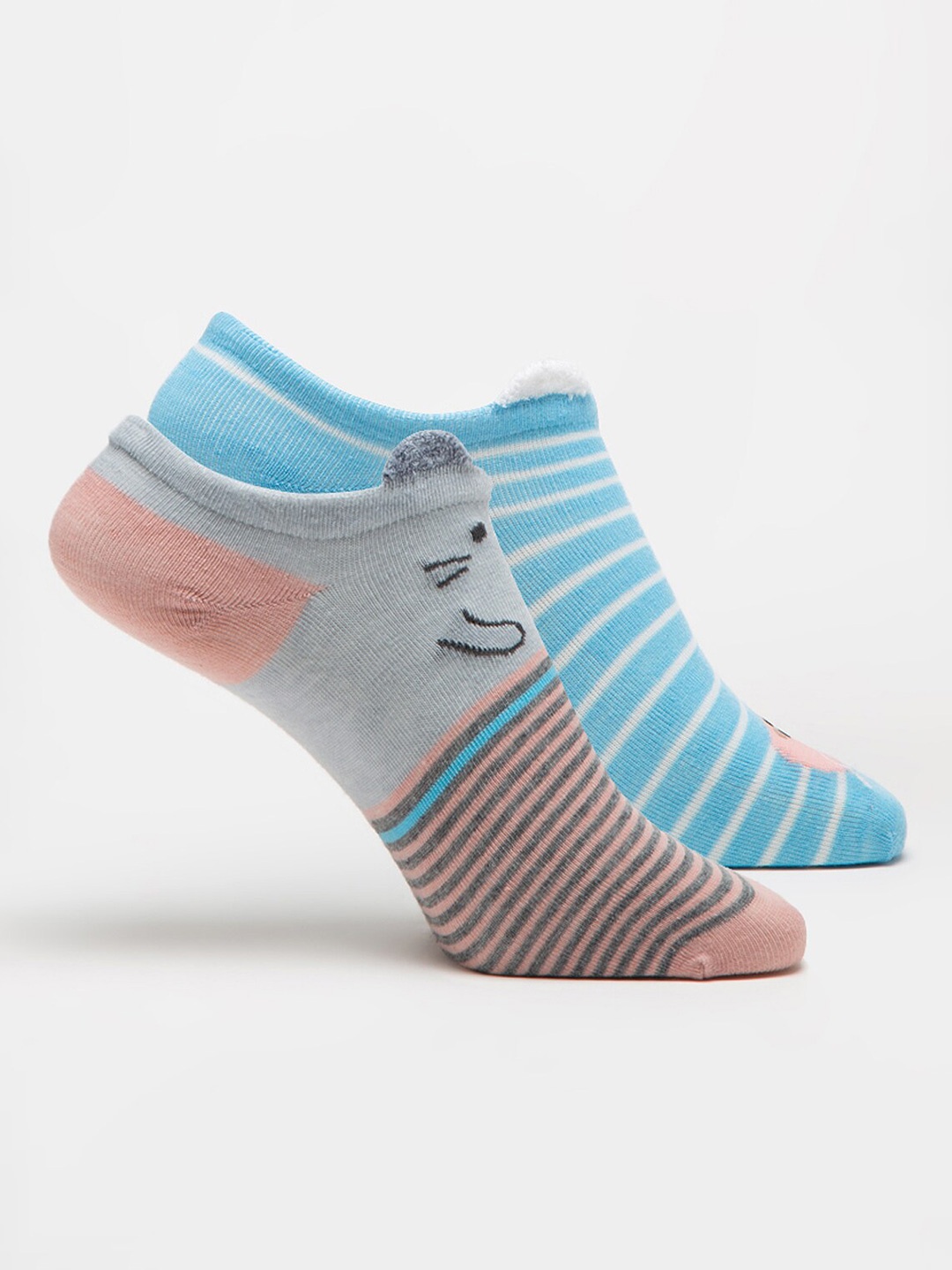 

J Style Women Pack Of 2 Ankle Length Socks, Multi