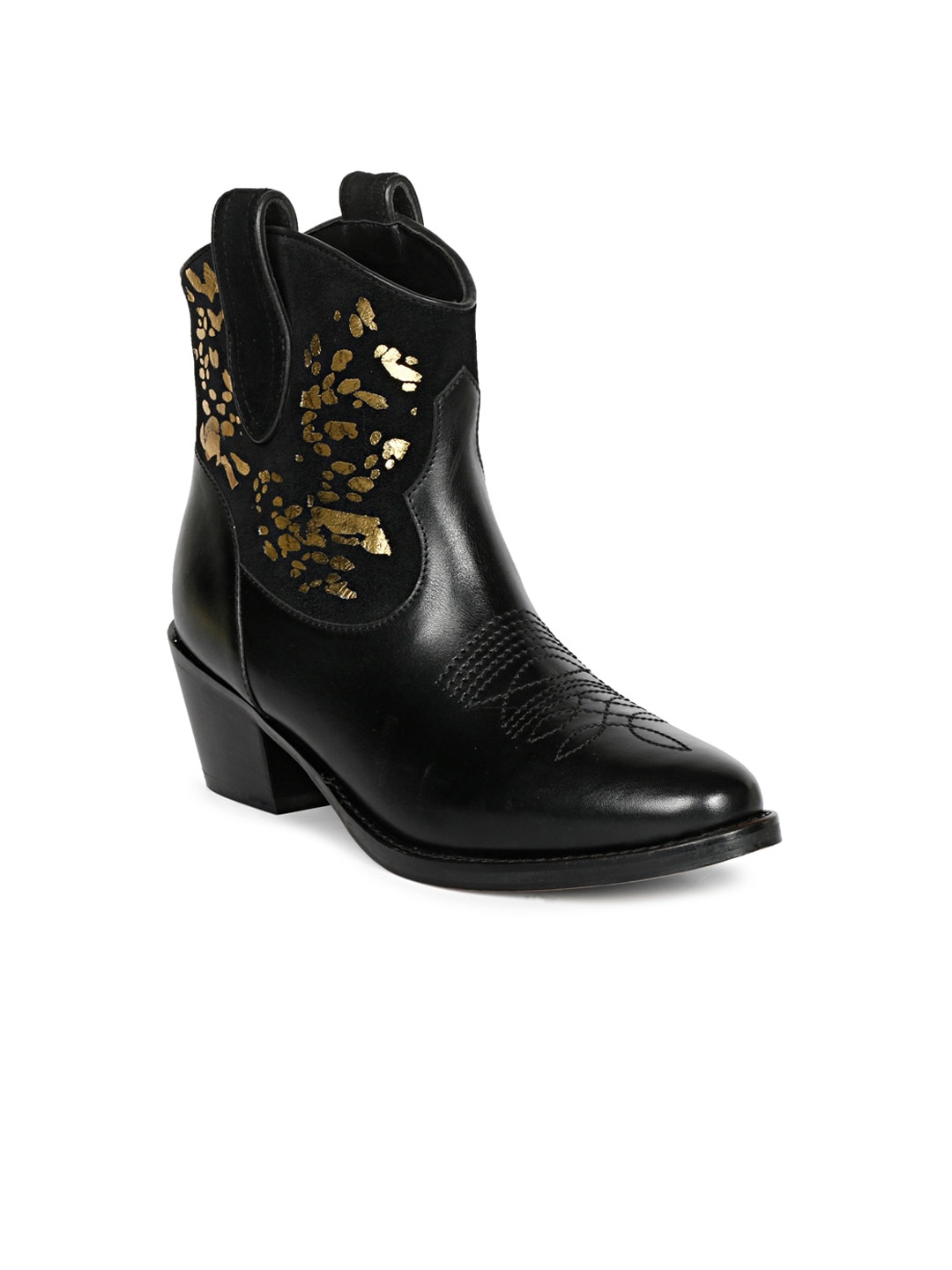 

Saint G Women Embellished Leather Regular Boots, Black