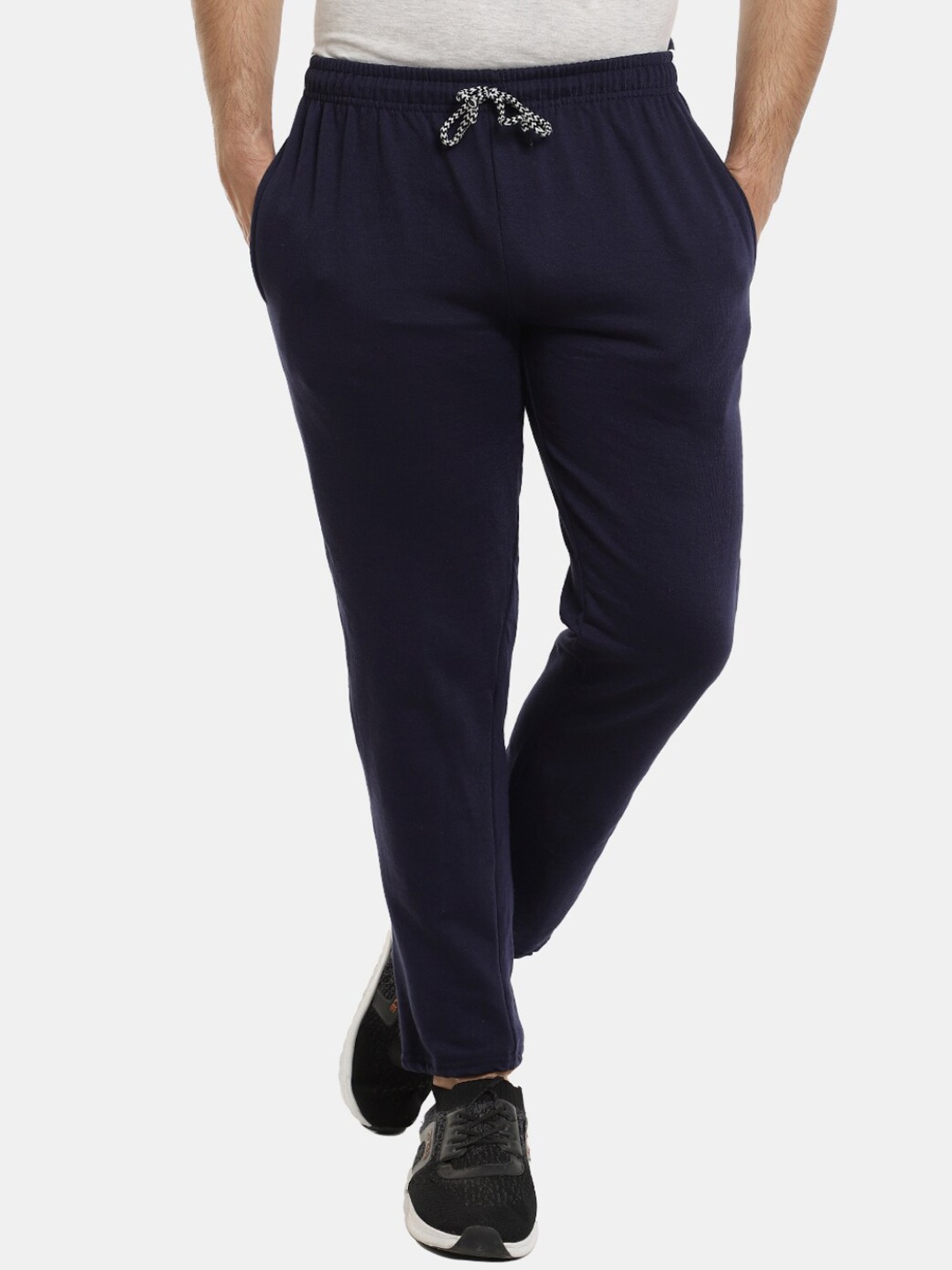 

V-Mart Men Cotton Track Pants, Navy blue