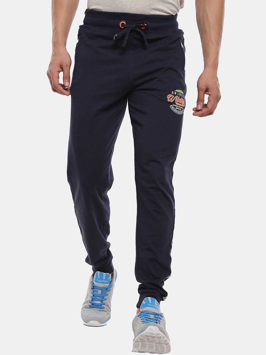 

V-Mart Men Cotton Track Pants, Navy blue