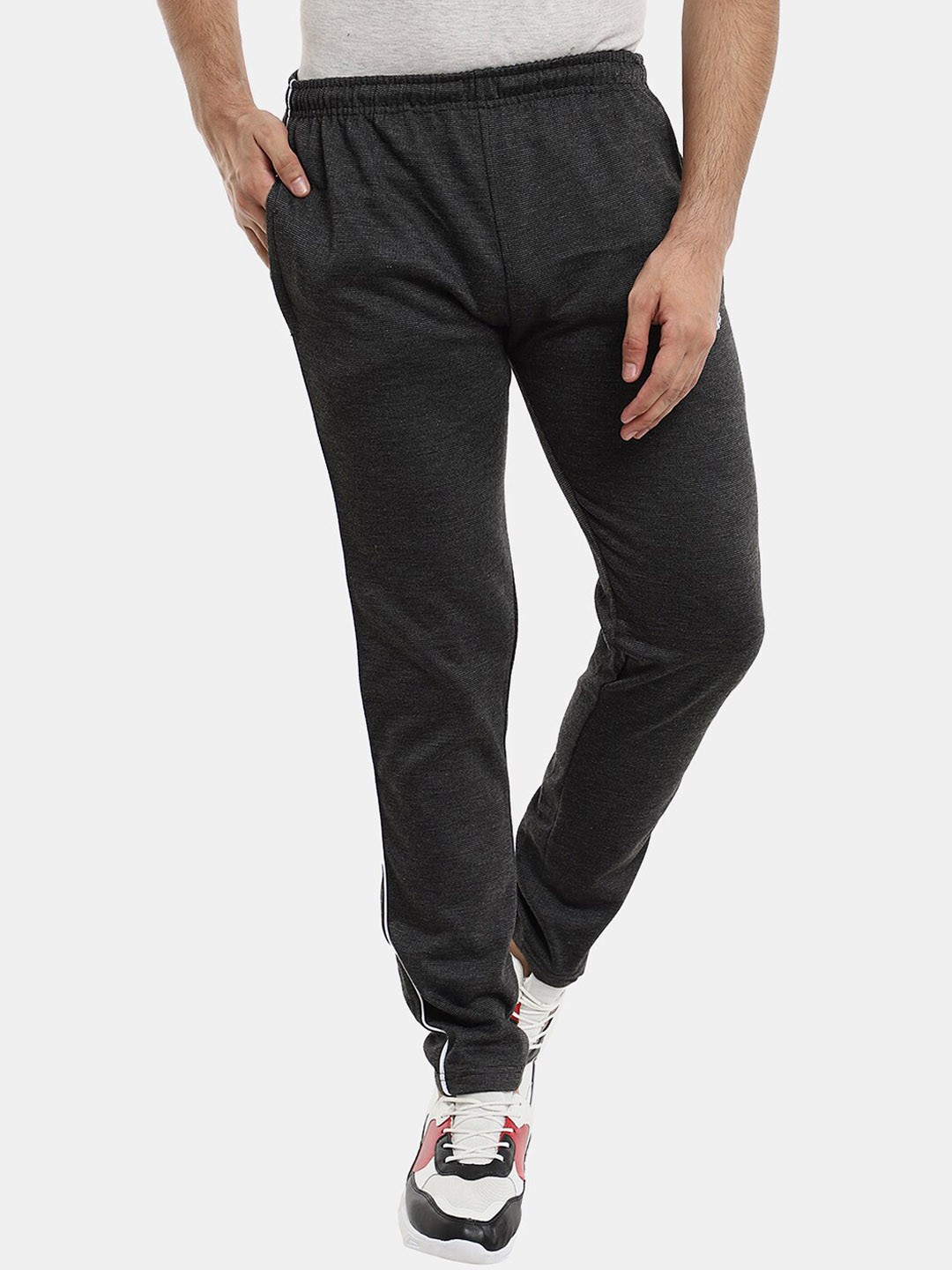 

V-Mart Men Fleece Track Pant, Charcoal