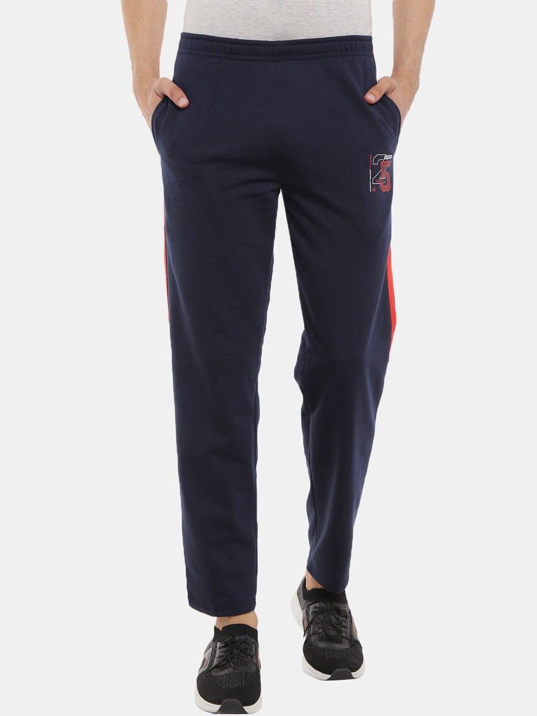 

V-Mart Men Solid Fleece Track Pants, Navy blue