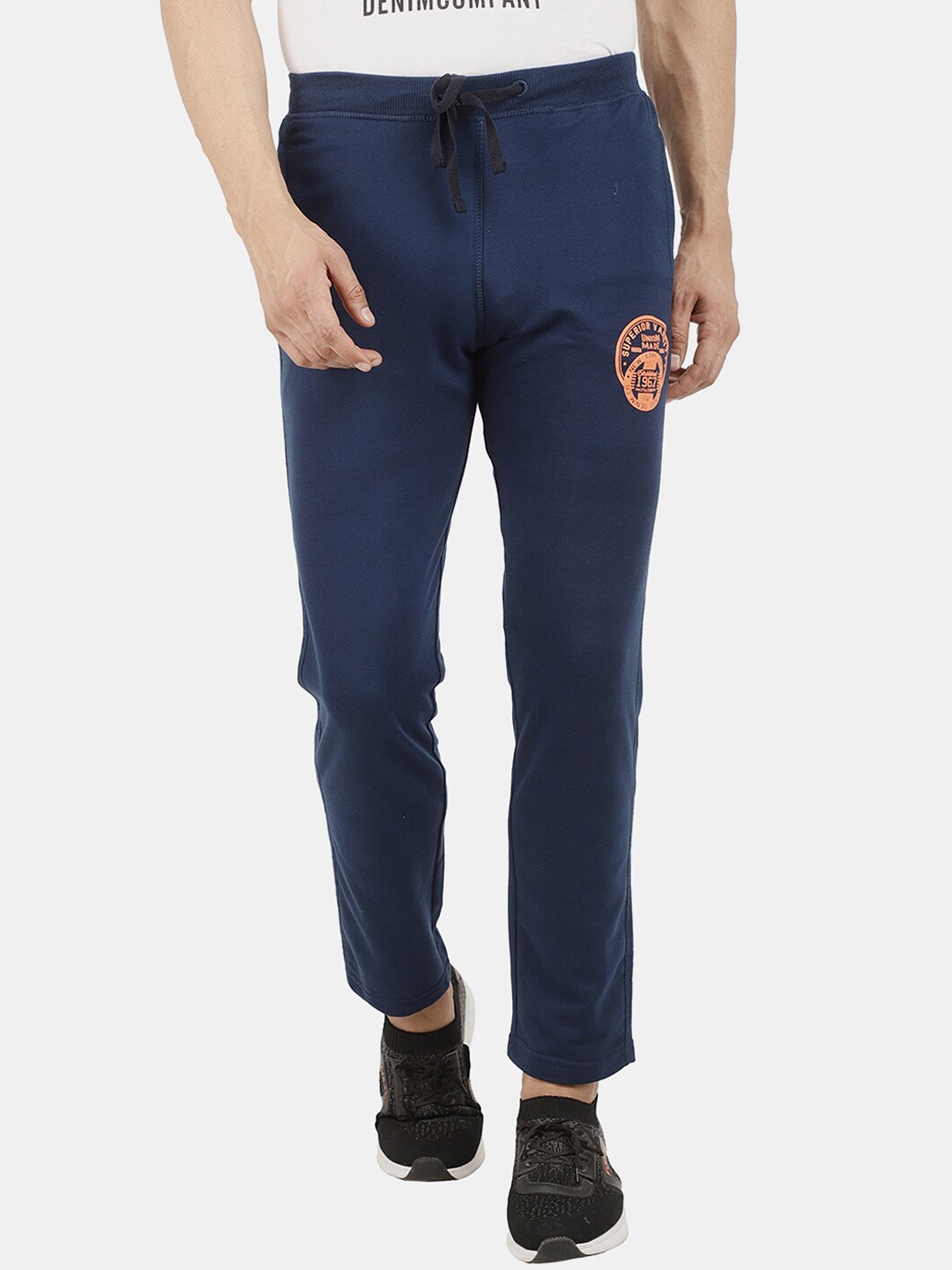 

V-Mart Men Terry Cotton Track Pants, Blue