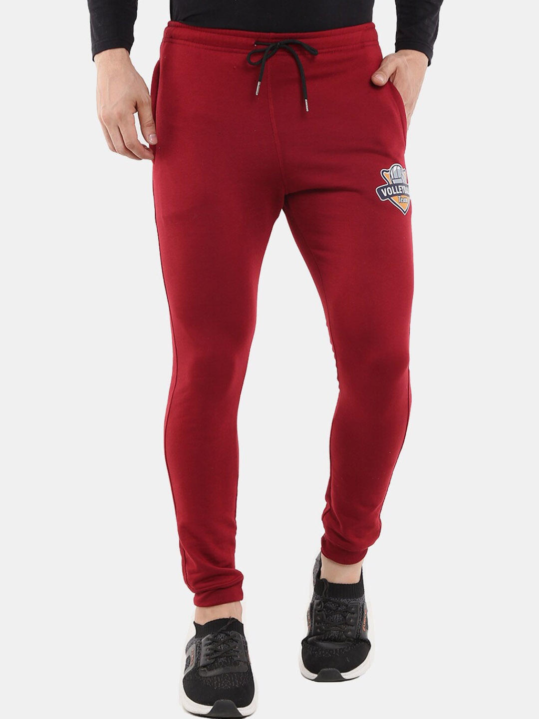

V-Mart Men Cotton Joggers, Maroon