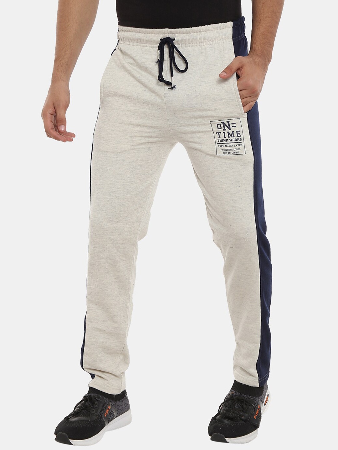 

V-Mart Men Cotton Track Pants, Grey