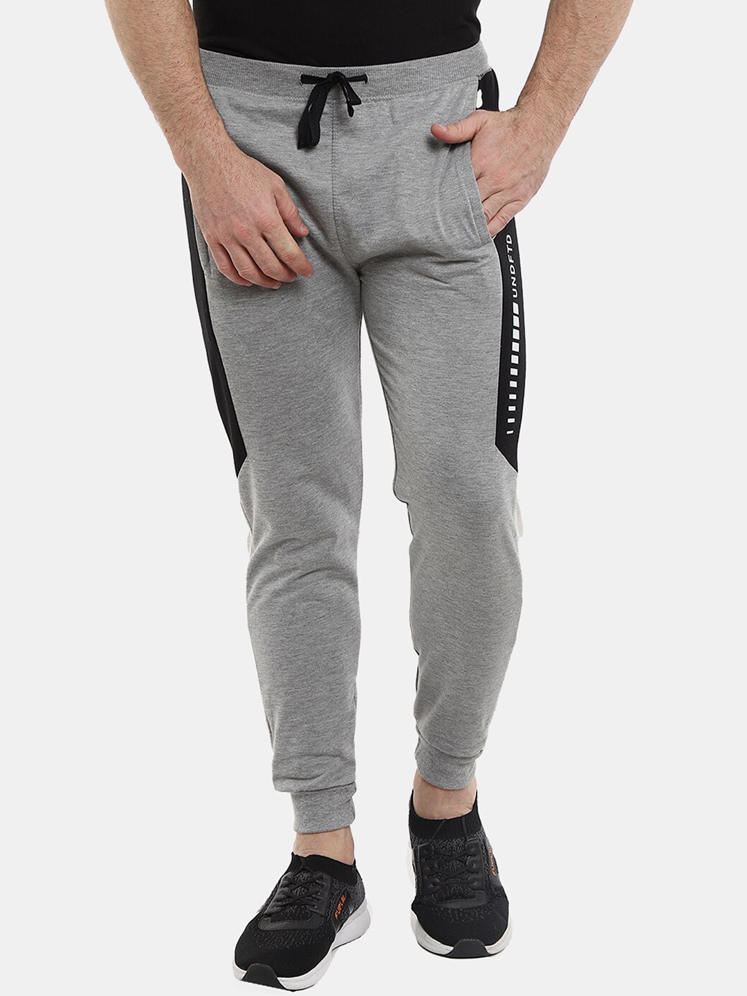

V-Mart Men Cotton Track Pants, Grey melange